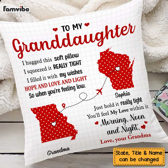 Personalized Long Distance Polka Dot Pillow OB113 23O47 1