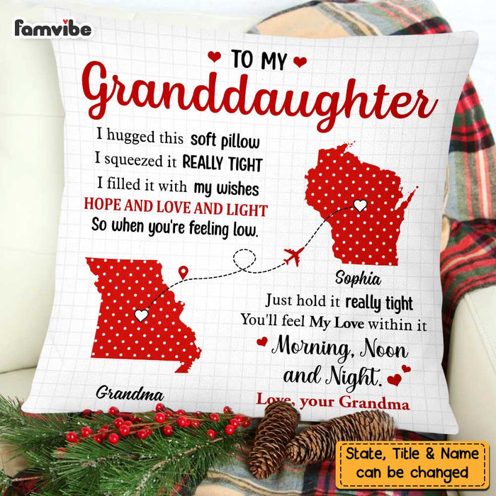 Personalized Long Distance Polka Dot Pillow OB113 23O47 1