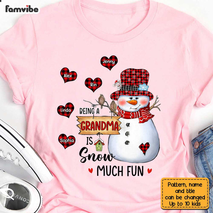 Personalized Grandma Snowman Shirt - Hoodie - Sweatshirt OB112 23O28 1