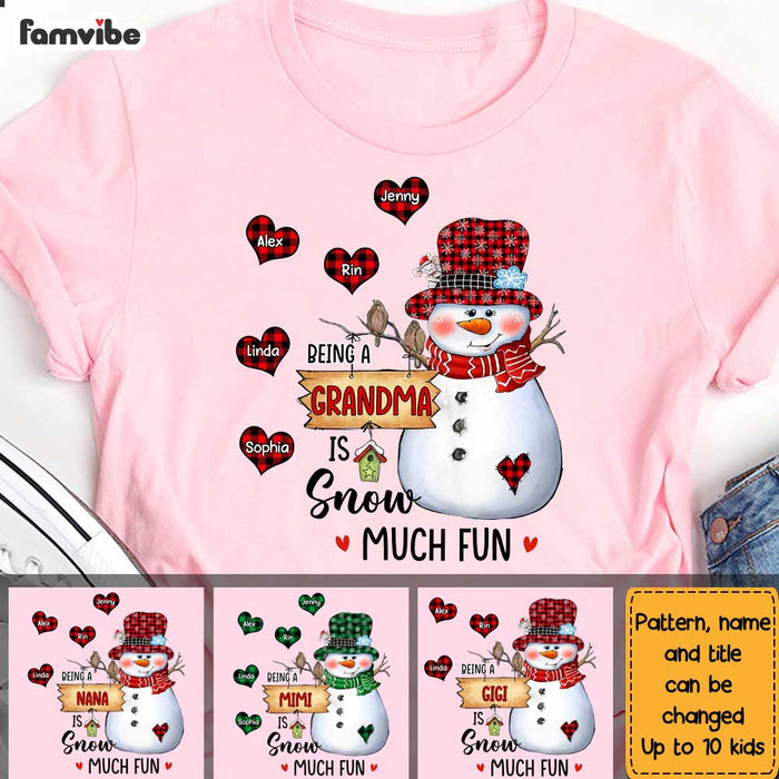 Personalized Grandma Snowman Shirt - Hoodie - Sweatshirt OB112 23O28 1