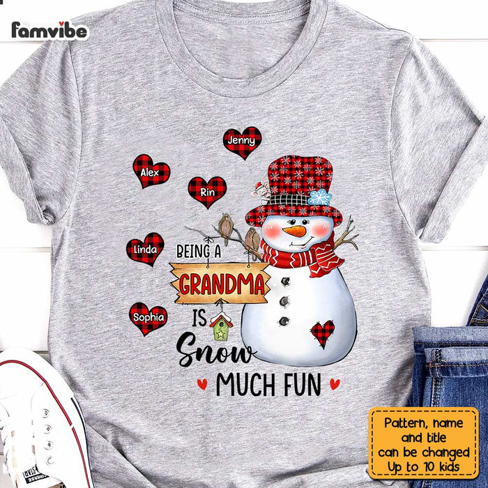 Personalized Grandma Snowman Shirt - Hoodie - Sweatshirt OB112 23O28 1