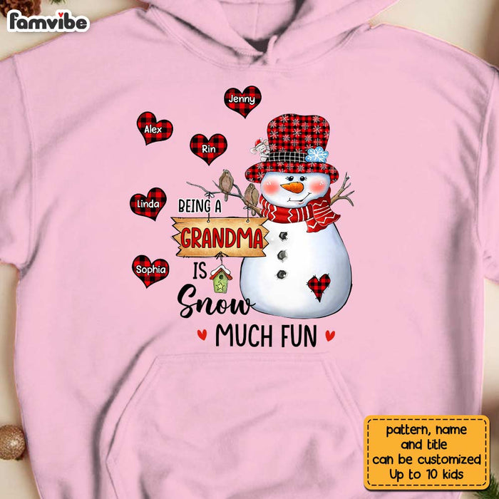 Personalized Grandma Snowman Shirt - Hoodie - Sweatshirt OB112 23O28 1