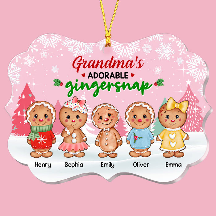 Personalized  Grandma's Adorable Gingersnap Benelux Ornament OB122 36O53 1