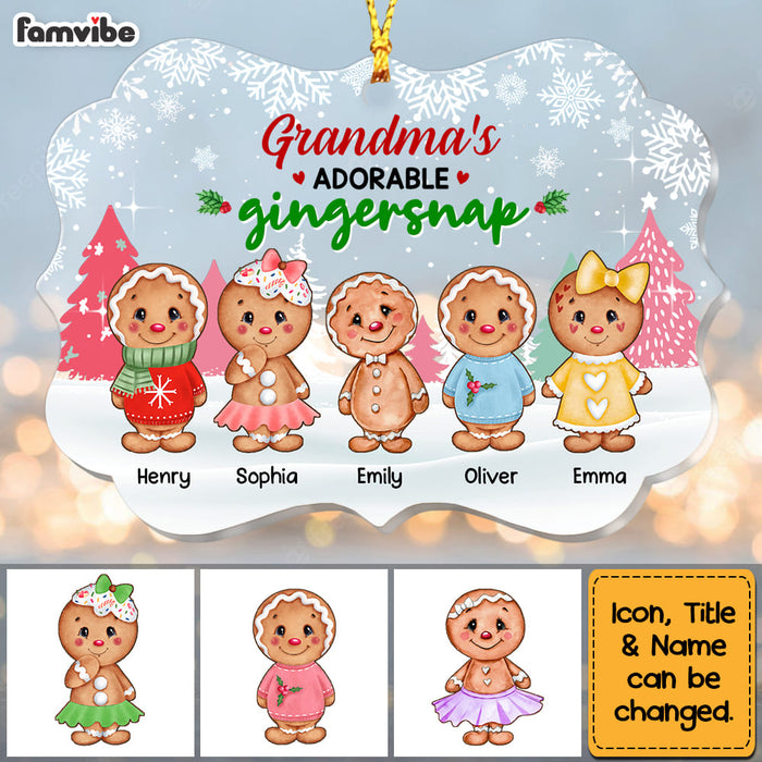 Personalized  Grandma's Adorable Gingersnap Benelux Ornament OB122 36O53 1