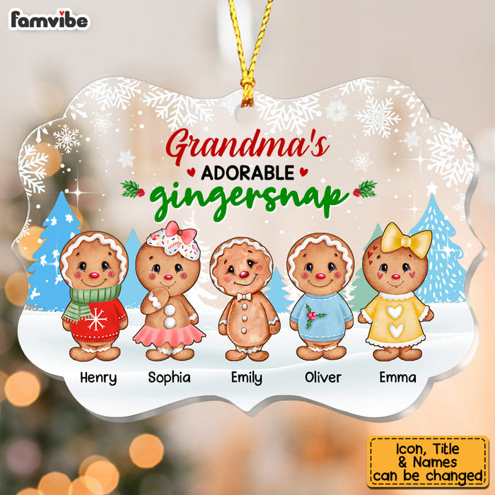 Personalized  Grandma's Adorable Gingersnap Benelux Ornament OB122 36O53 1
