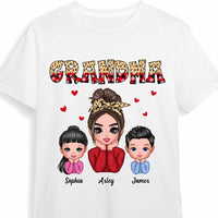Personalized Grandma  Love Leopard Buffalo Plaid Pattern Shirt - Hoodie - Sweatshirt OB122 58O47 thumb 1