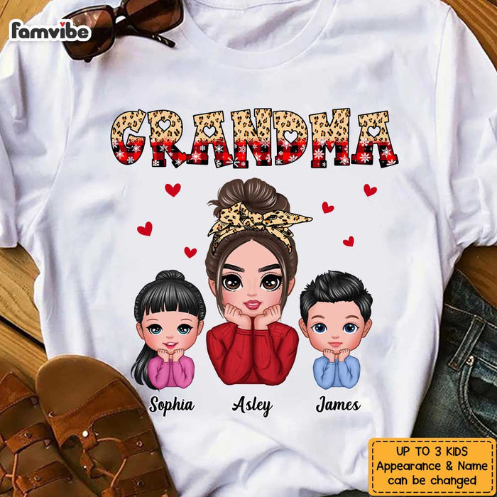 Personalized Grandma  Love Leopard Buffalo Plaid Pattern Shirt - Hoodie - Sweatshirt OB122 58O47 1
