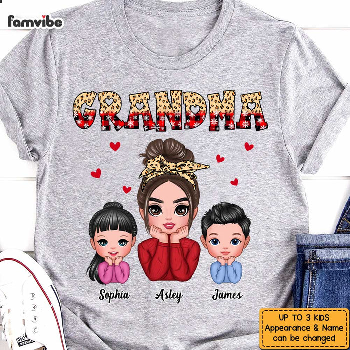 Personalized Grandma  Love Leopard Buffalo Plaid Pattern Shirt - Hoodie - Sweatshirt OB122 58O47 1