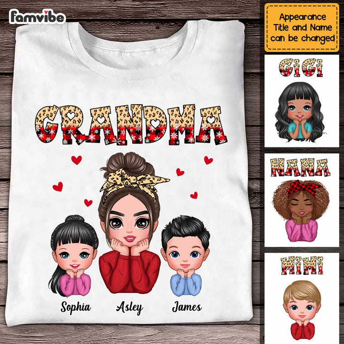Personalized Grandma  Love Leopard Buffalo Plaid Pattern Shirt - Hoodie - Sweatshirt OB122 58O47 1