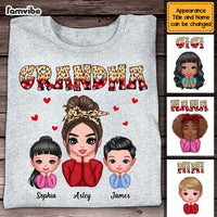 Personalized Grandma  Love Leopard Buffalo Plaid Pattern Shirt - Hoodie - Sweatshirt OB122 58O47 thumb 1