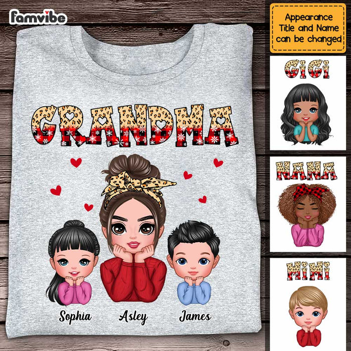 Personalized Grandma  Love Leopard Buffalo Plaid Pattern Shirt - Hoodie - Sweatshirt OB122 58O47 1