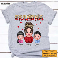 Personalized Grandma  Love Leopard Buffalo Plaid Pattern Shirt - Hoodie - Sweatshirt OB122 58O47 thumb 1