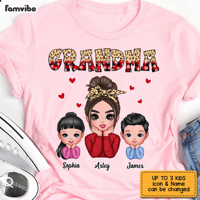 Personalized Grandma  Love Leopard Buffalo Plaid Pattern Shirt - Hoodie - Sweatshirt OB122 58O47 1
