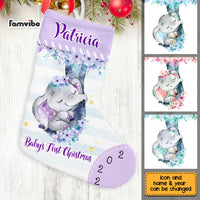 Personalized Baby First Christmas Elephant Stocking OB121 85O67 thumb 1
