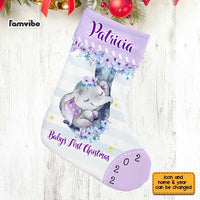 Personalized Baby First Christmas Elephant Stocking OB121 85O67 thumb 1