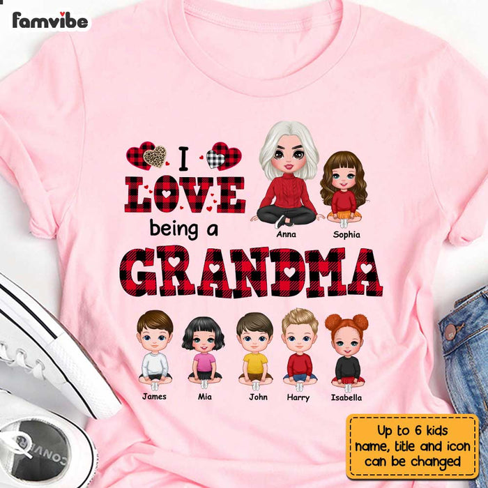 Personalized I Love Being A Grandma Custom Title Leopard Buffalo Plaid Shirt - Hoodie - Sweatshirt OB123 58O28 1