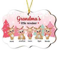 Personalized Grandma Little Reindeer Benelux Ornament OB122 30O28 thumb 1