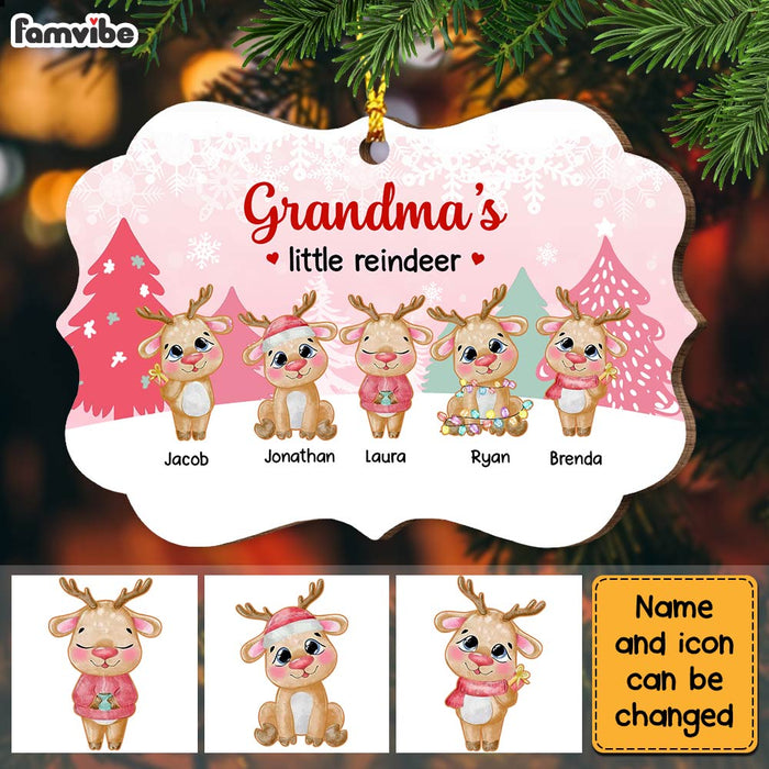 Personalized Grandma Little Reindeer Benelux Ornament OB122 30O28 1