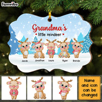 Personalized Grandma Little Reindeer Benelux Ornament OB122 30O28 thumb 1