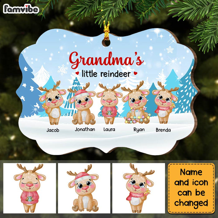 Personalized Grandma Little Reindeer Benelux Ornament OB122 30O28 1