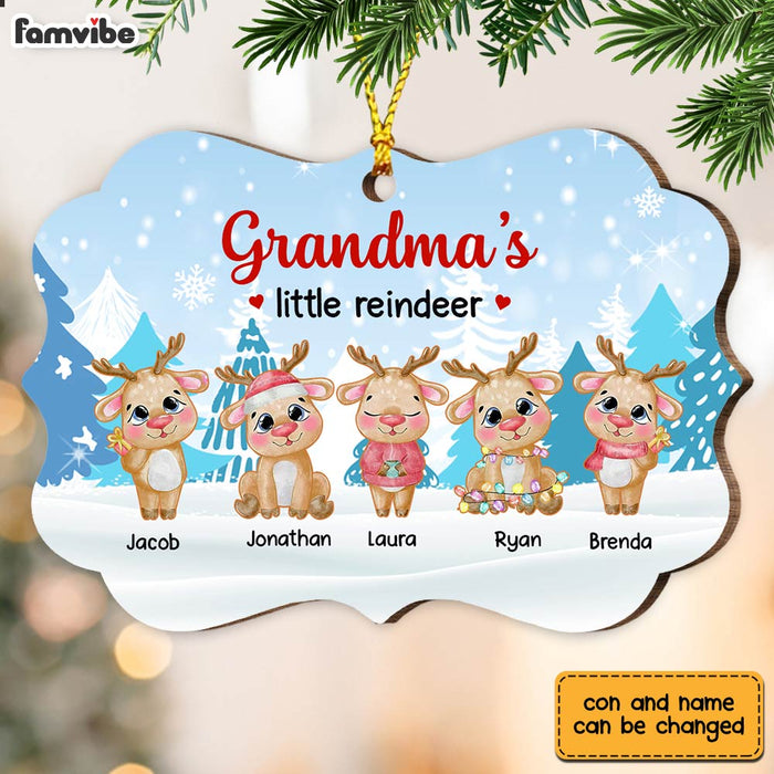 Personalized Grandma Little Reindeer Benelux Ornament OB122 30O28 1