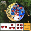 Personalized Grandma Snowman Circle Ornament OB123 30O67 1