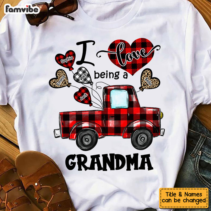Personalized Love Being A Grandma Buffalo Truck Shirt - Hoodie - Sweatshirt OB124 58O53 1