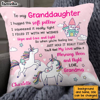Personalized To My Granddaughter Unicorn Pillow OB121 32O28 thumb 1