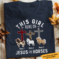 Personalized Jesus And Horses T Shirt DB81 67O47 thumb 1