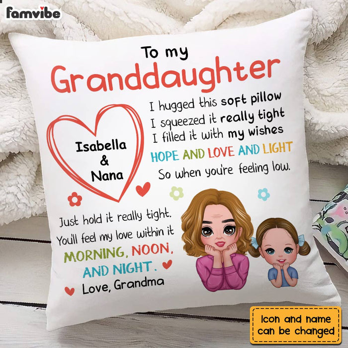 Personalized Granddaughter Hug This Pillow OB132 30O28 1