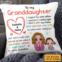 Personalized Granddaughter Hug This Pillow OB132 30O28 thumb 1