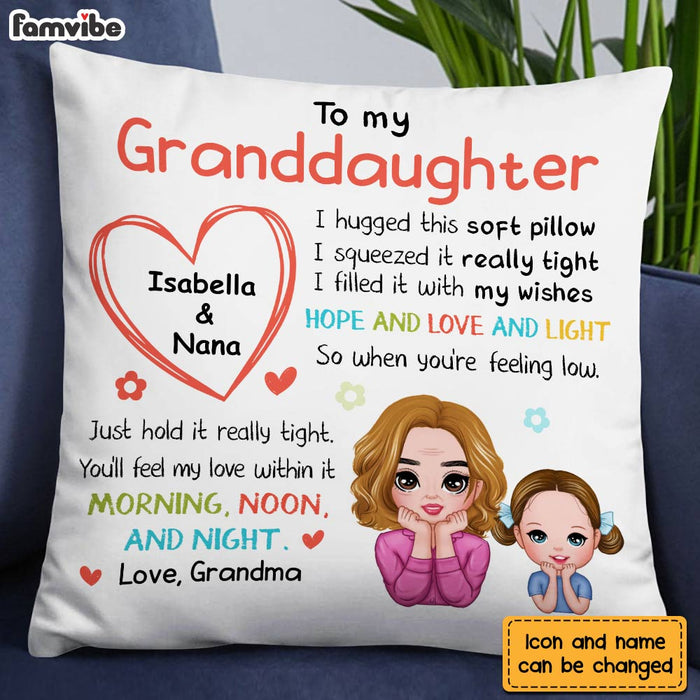 Personalized Granddaughter Hug This Pillow OB132 30O28 1