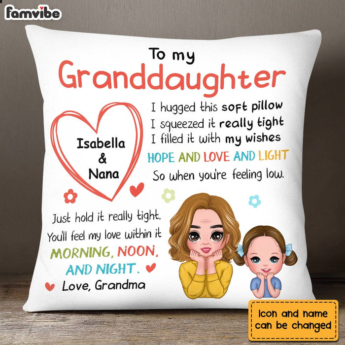 Personalized Granddaughter Hug This Pillow OB132 30O28 1