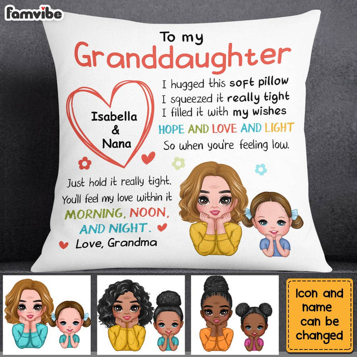 Personalized Granddaughter Hug This Pillow OB132 30O28 1
