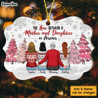 Personalized Mother & Daughter Sparkle Pink  Christmas Tree Benelux Ornament OB134 58O53 thumb 1