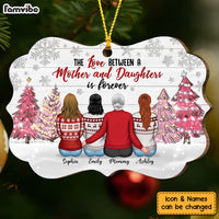 Personalized Mother & Daughter Sparkle Pink  Christmas Tree Benelux Ornament OB134 58O53 thumb 1