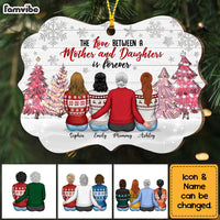 Personalized Mother & Daughter Sparkle Pink  Christmas Tree Benelux Ornament OB134 58O53 thumb 1