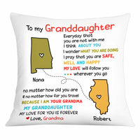 Personalized Granddaughter Long Distance Pillow OB135 36O34 thumb 1