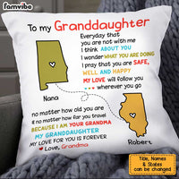 Personalized Granddaughter Long Distance Pillow OB135 36O34 thumb 1
