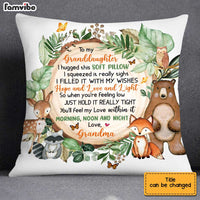 Personalized Grandson Woodland Jungle Animal Pillow OB142 30O34 thumb 1