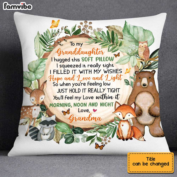 Personalized Grandson Woodland Jungle Animal Pillow OB142 30O34 1