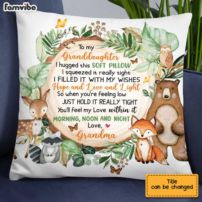 Personalized Grandson Woodland Jungle Animal Pillow OB142 30O34 1