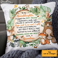 Personalized Grandson Woodland Jungle Animal Pillow OB142 30O34 thumb 1