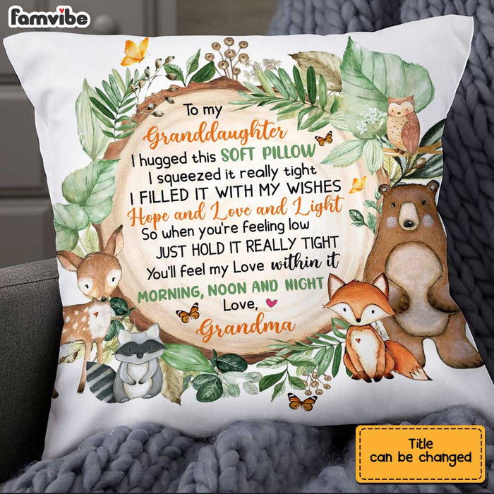 Personalized Grandson Woodland Jungle Animal Pillow OB142 30O34 1