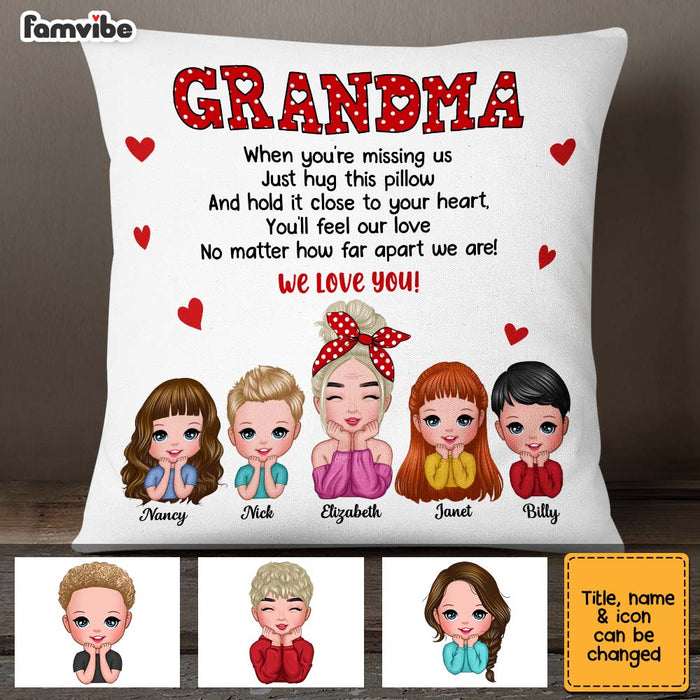 Personalized To Grandma Polka Dot Pillow OB132 23O67 1