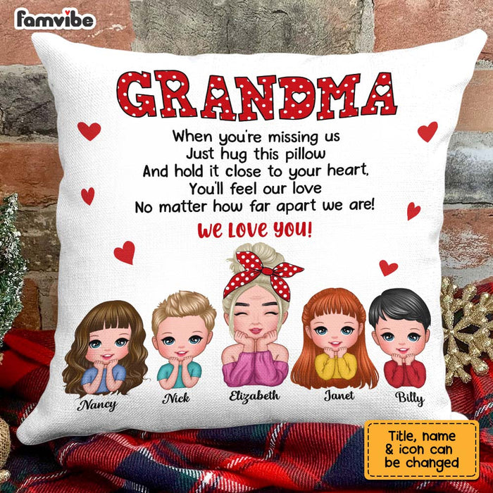 Personalized To Grandma Polka Dot Pillow OB132 23O67 1