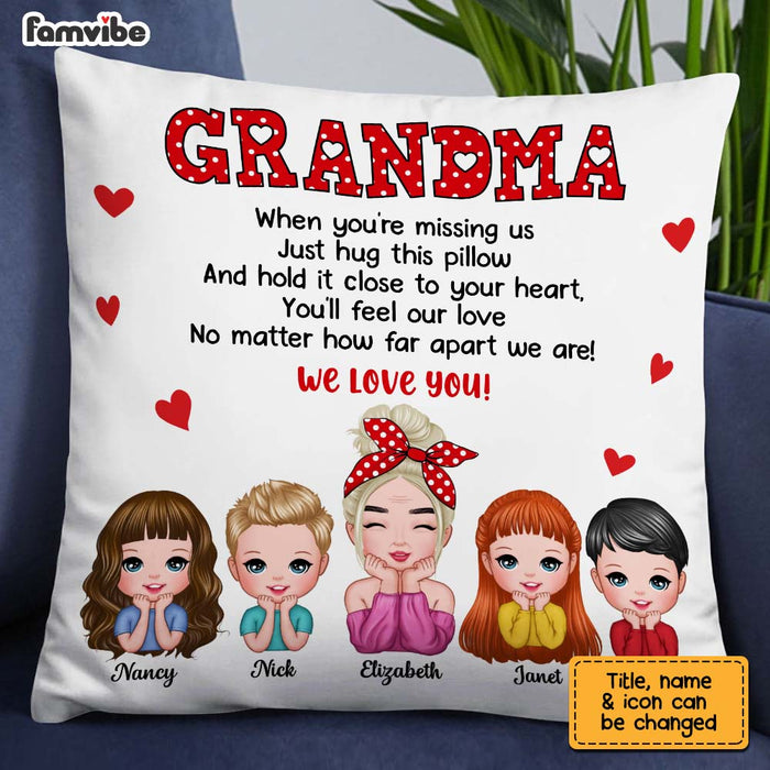 Personalized To Grandma Polka Dot Pillow OB132 23O67 1