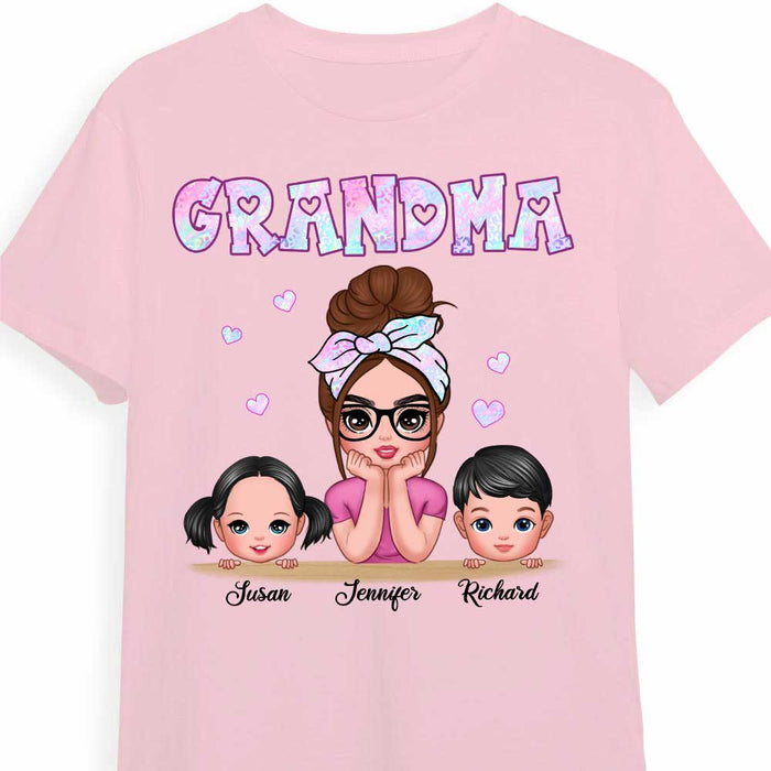 Personalized Grandma Iridescent Leopard Plaid Shirt - Hoodie - Sweatshirt OB132 32O34 1