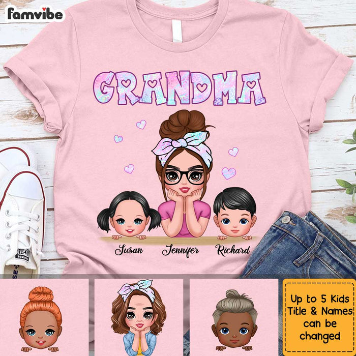 Personalized Grandma Iridescent Leopard Plaid Shirt - Hoodie - Sweatshirt OB132 32O34 1