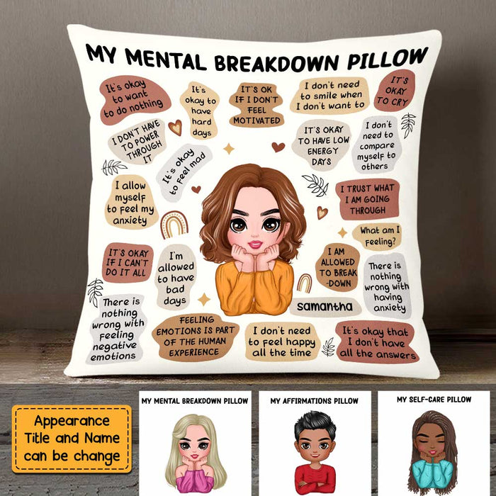 Personalized Mental Health Breakdown Pillow OB135 36O47 1